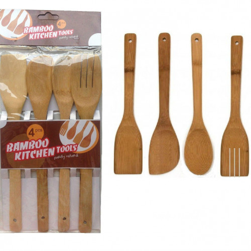 4pcs Bamboo kitchen tools