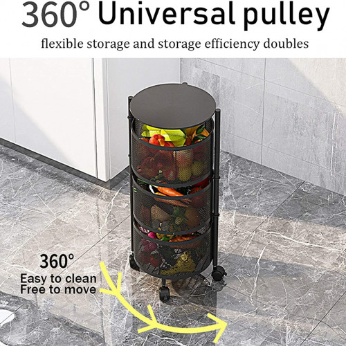360-Degree Rotating Vegetable Rack 