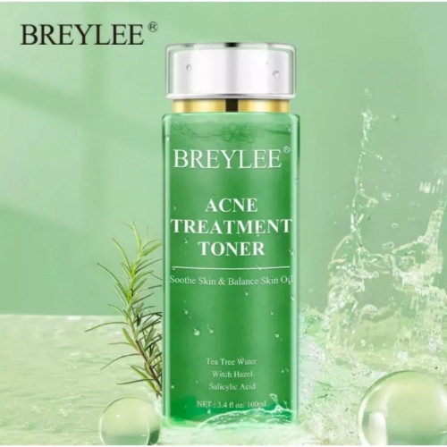 BREYLEE Acne Treatment Facial Toner, Pore Minimizer Face Toner With Tea Tree Extract, Witch hazel, For Clearing Acne, Breakouts,