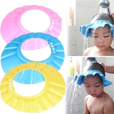 1Pcs Kids Shower Cap with Ear Protection Bath Caps Adjustable Soft Shampoo Bathing Hat Cap for Kids Toddler