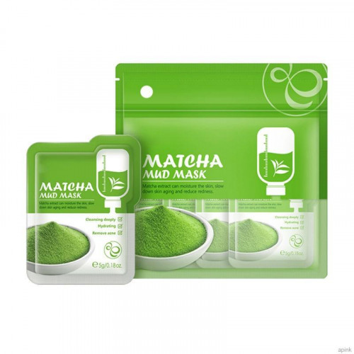 LAIKOU 12 Pcs Matcha Mud Mask Deep Cleansing Moisturizing Anti-aging Reduce Redness Face Mask