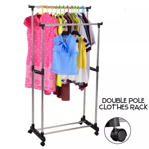 Double Pole Cloth Rack