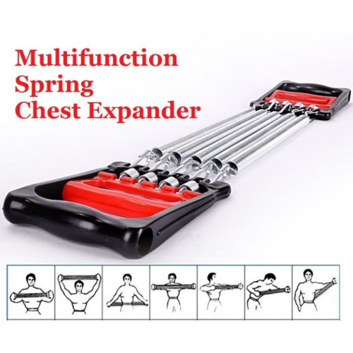 5 Springs Chest Expander & Hand Gripper Muscle Exerciser