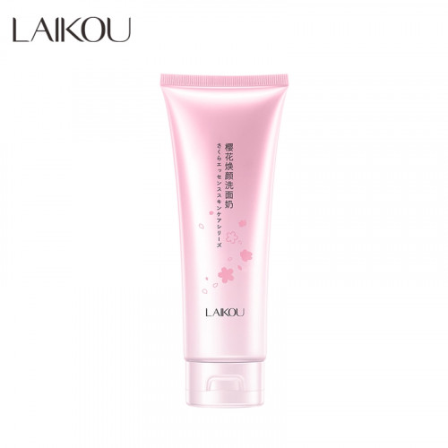 LAIKOU Japan Sakura Foam Cleanser Cherry Blossoms Face Wash Oil Control Brightening Skin Care 
