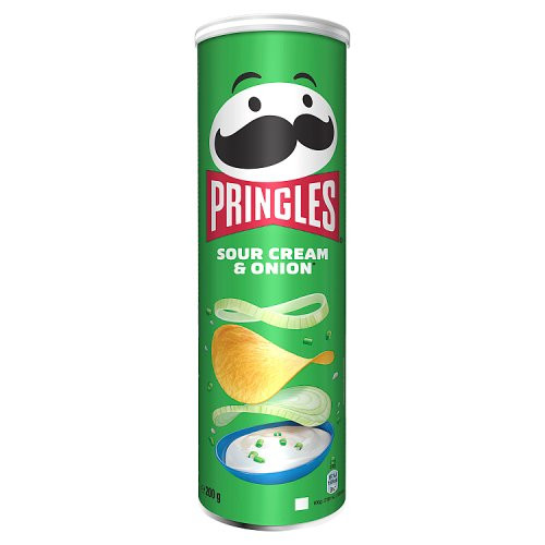 Pringles Potato Crisps Chips, Lunch Snacks, On The Go Snacks, Sour Cream and Onion, 150g