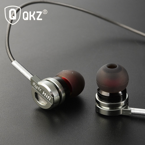 QKZ DM9 Zinc Alloy HiFi Metal In Ear Earphones - Black