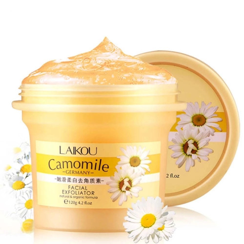 LAIKOU- Camomile Germany Facial Exfoliator natural & Orgonic formula 120g Scrub Gel facial bodyExfoliating Body Scrub