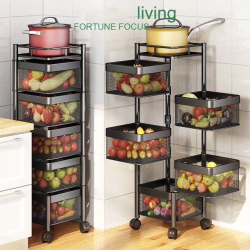 5 Tier Rotating Fruit And Vegetable Storage Basket