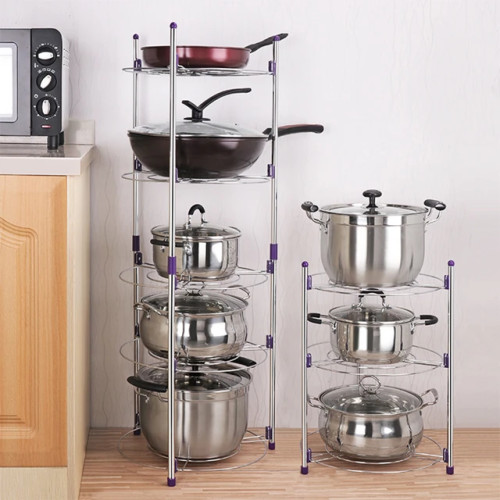 Stainless Steel 5 Layer Kitchen Pot Rack