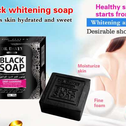 DR.DAVEY CLEANSING WHITENING COLLAGEN & CHARCOALS BLACK SOAP