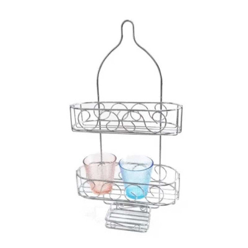 Hanging Rack Bathroom Shower Caddy, Chrome