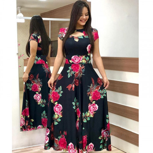 Flower Print Maxi Dresses
