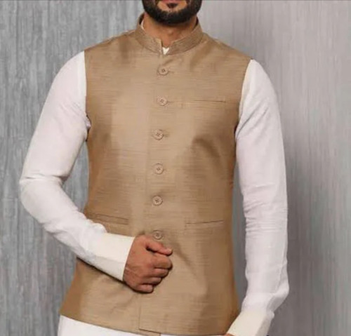 Light Gray Solid Nehru Jacket 