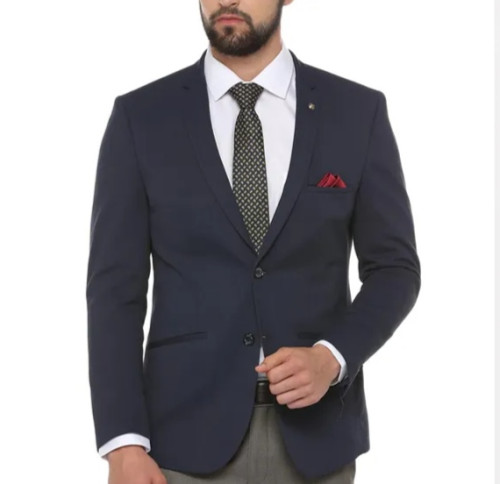 Double Button Slim Fit Blazer for Men