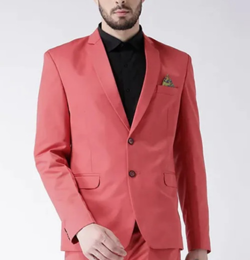 Double Button Slim Fit Blazer for Men