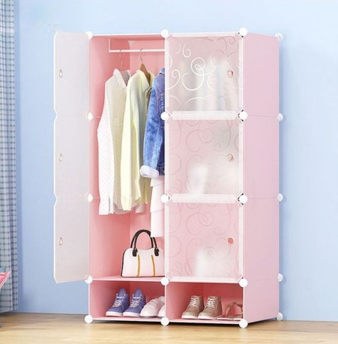 6 Cube Plastic Wardrobe With Shoe Rack