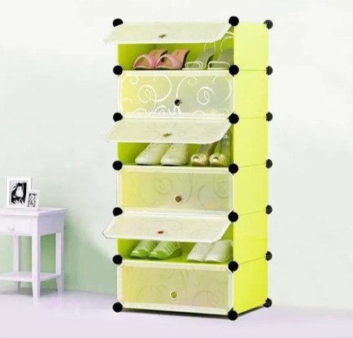 Plastic Shoe Cabinet 6 Cube