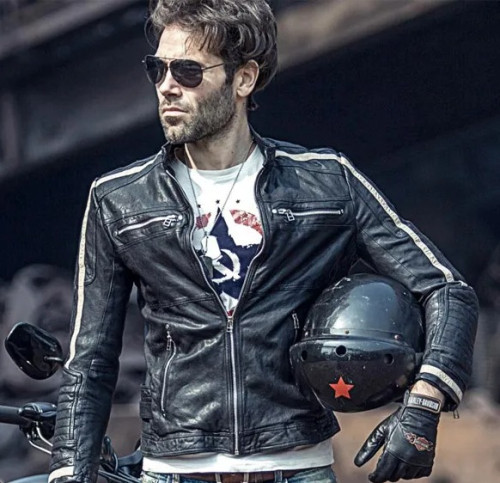 Biker Top Model Genuine Leather Jacket