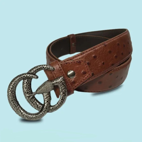Genuine Leather Belt With Stylish Bokles