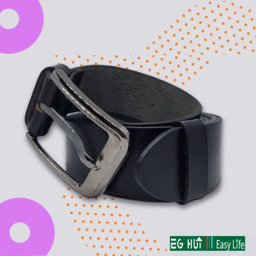 Single Layer Genuine Leather Belt Black