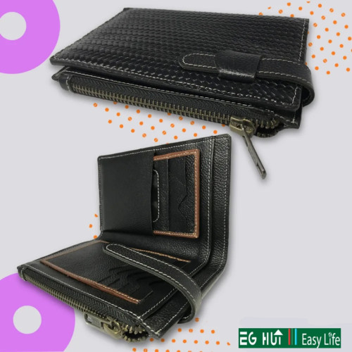 Genuine Leather Short Wallet