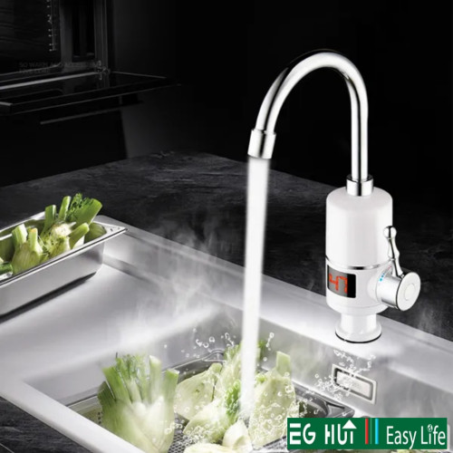 Instant Tankless Electric Hot Water Heater Faucet With LED Temperature Display