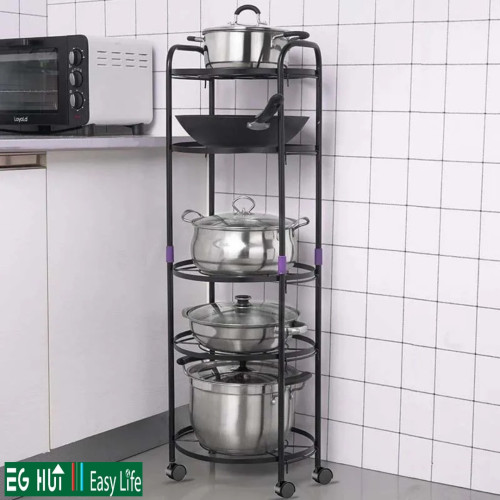 Stainless Steel 5 Layer Kitchen Pot Rack