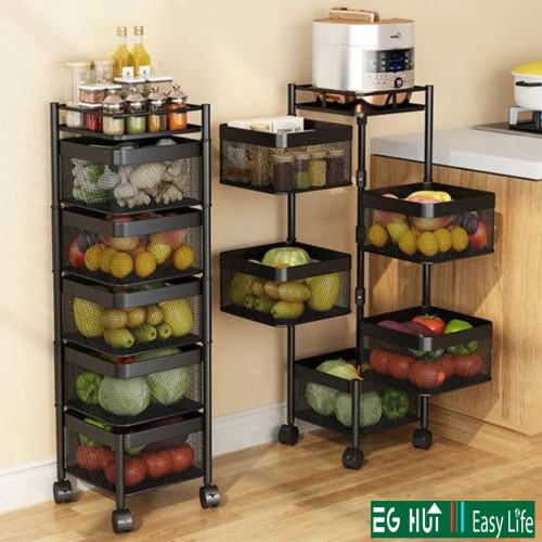 5 Tier Rotating Fruit And Vegetable Storage Basket