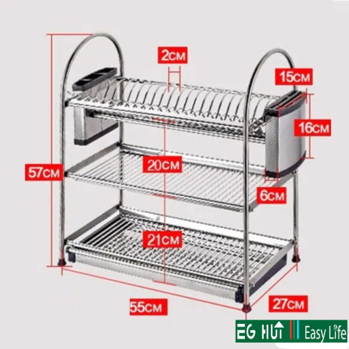 3 Layer Kitchen Dish Rack