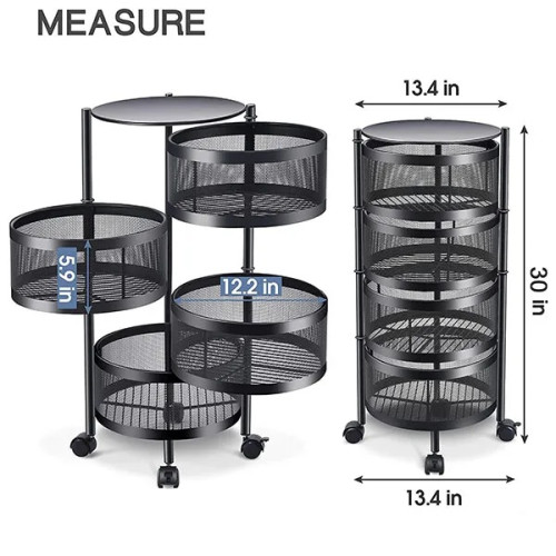 4 Layer 360 Degree Rotating Shelf