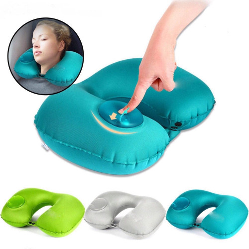 Travel back cushion pillow inflatable & foldable