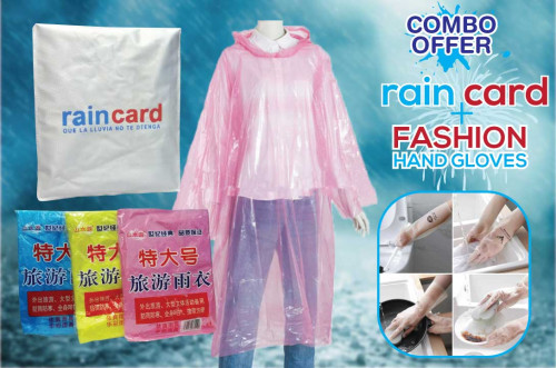 Rain Card 5pcs + Handgloves 2pcs Package
