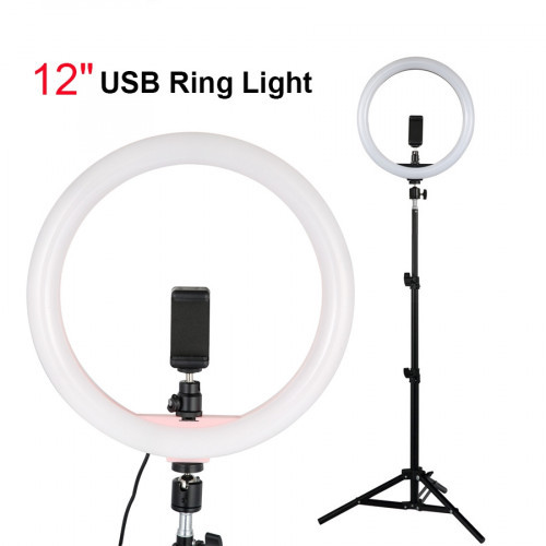 Selfie Ring Light with Tripod 12 Inch Ring Lamp With Light Stand Photo Video Camera Phone Fill Ringlight for Cell Phone for Makeup