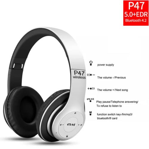 Wireless Bluetooth Headphone With SD Card Slot P47