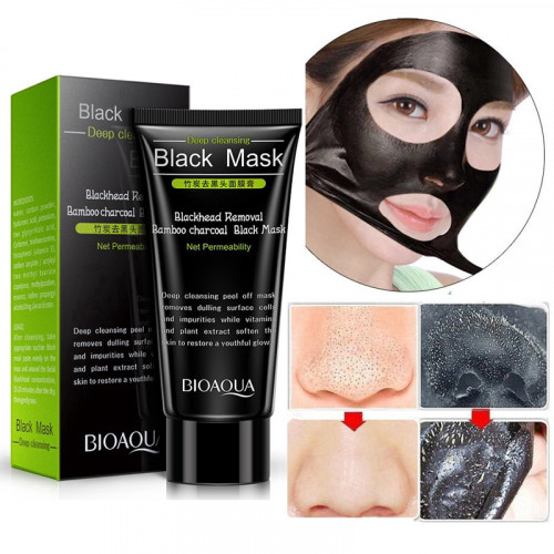 BIOAQUA blackhead Removal Bamboo charcoal black mask cream 60g*1