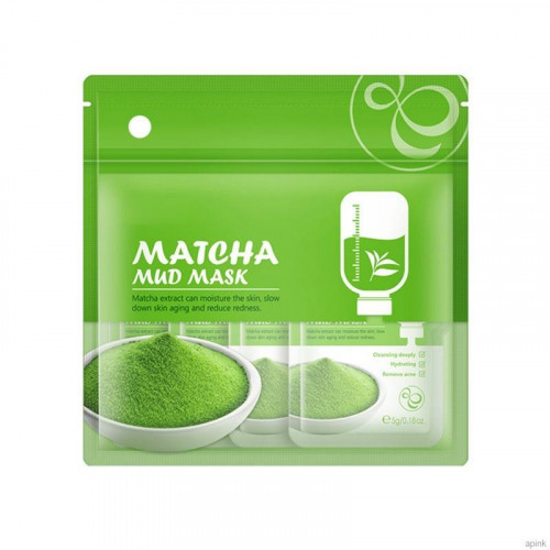 LAIKOU 12 Pcs Matcha Mud Mask Deep Cleansing Moisturizing Anti-aging Reduce Redness Face Mask