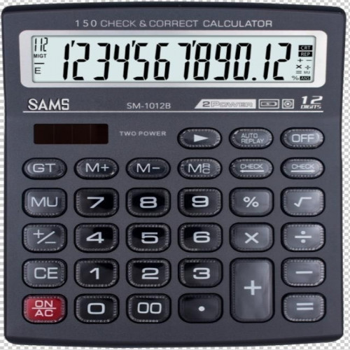 Product details of SAMS SM-1012B Desktop Battery Powered Basic Calculator - Black