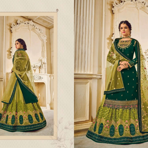 Wedding Royal Green party Traditional kamiz Gown Party dress