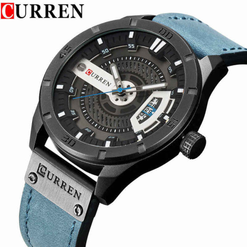 CURREN 8301 Men’s PU Leather Quartz Watch