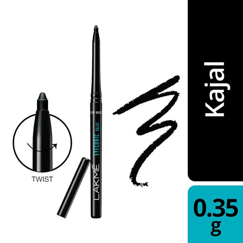 Lakme Eyeconic Kajal Twin, Deep Black 0.35 g