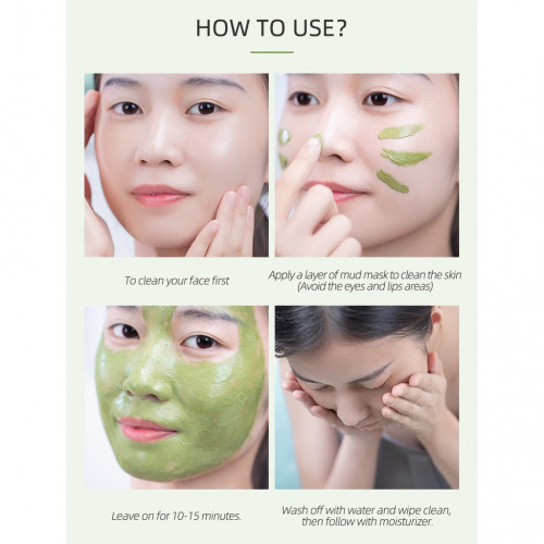 Laiko Matcha Mud Face Treatment Mask 85g Clean pores Mask for the Face Moisturizing