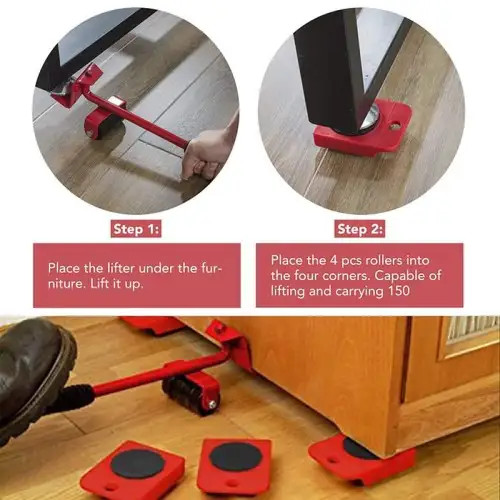 Furniture Lifter Easy Moving Sliders 5 Packs Mover Tool Set