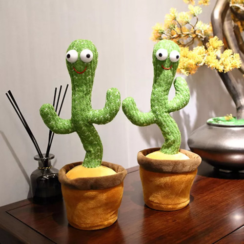 Cactus Plush Toy  Dancing Cactus Luminous Recording Learning Speak Early Childhood