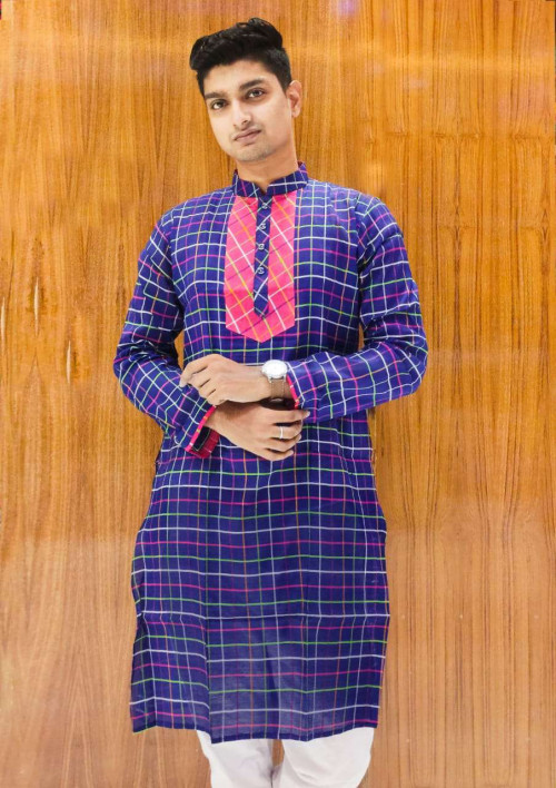 Half Silk Stitched Panjabi For Men