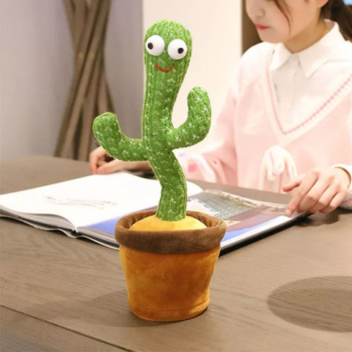 Cactus Plush Toy  Dancing Cactus Luminous Recording Learning Speak Early Childhood