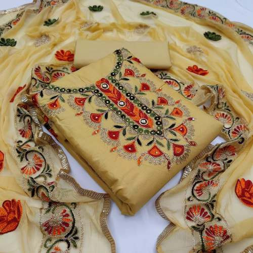 Heavy Cotton With Embroidery work