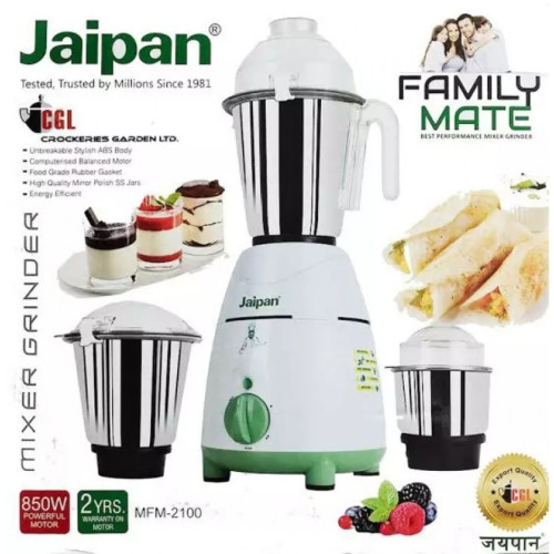 3 In 1 Jaipan Family Mate Blender Mixer Grinder