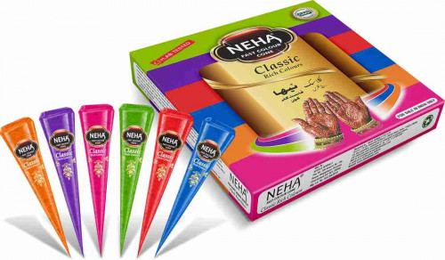 Neha Fast Colour Cone 6 Pcs