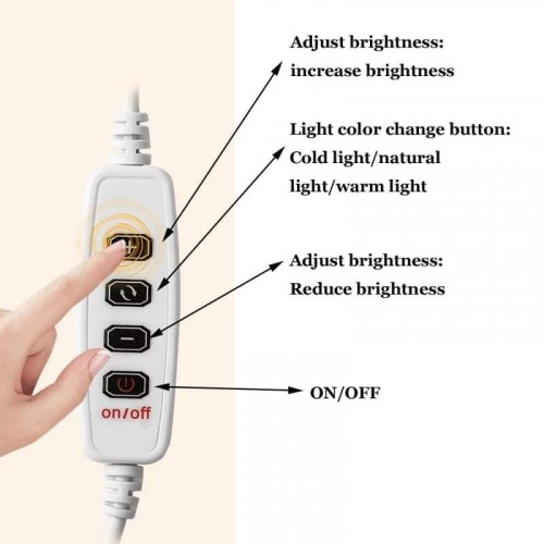 Makeup Mirror Vanity 10 LED Light Bulbs USB Plug For Make up