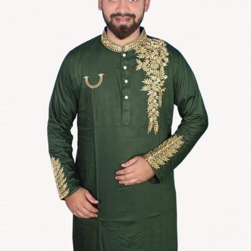 Slim Fit Cotton Panjabi for Men's 